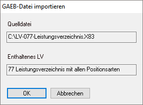 d-lv-GAEB-Datei importieren