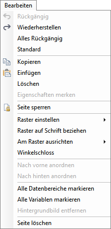 m-frm-Menü Bearbeiten - Formulare