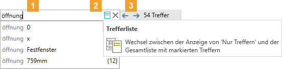 ORCA - IFC Mengenübernahme - Vorgehensweise Suche