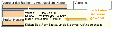 Variable ohne Datenverknüpfung