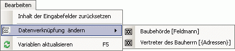 Bearbeiten - Datenverknüpfung ändern