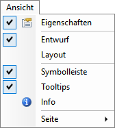 m-frm-Menü Ansicht - Formulare