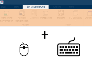 ORCA - IFC - Navigation in der 3D-Visualisierung Übersicht