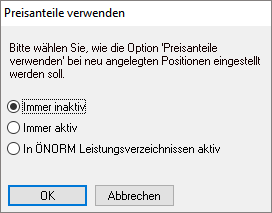 Preisanteile verwenden